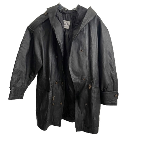 Women’s Winlit Vintage 90’s Leather Oversize Jacket Size Small! - Picture 8 of 8